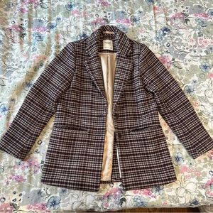 Abercrombie and Fitch Heavyweight Wool Blend Blazer Coat